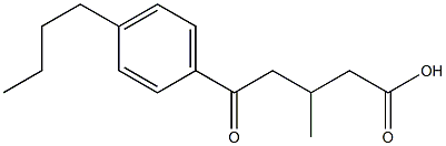 5-(4-N-BUTYLPHENYL)-3-METHYL-5-OXOVALERIC ACID 95% Structure