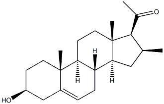 3B-HYDROXY-16BETA-METHYLPREGN-5-EN-20-ONE,,结构式