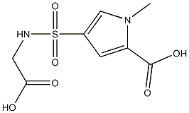 4-{[(CARBOXYMETHYL)AMINO]SULFONYL}-1-METHYL-1H-PYRROLE-2-CARBOXYLIC ACID 化学構造式