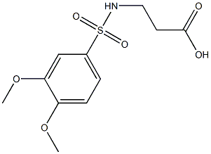 3-{[(3,4-DIMETHOXYPHENYL)SULFONYL]AMINO}PROPANOIC ACID 化学構造式