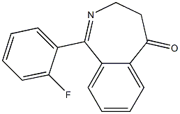 1-(2-Fluorophenyl)-3,4-dihydro-benzo[c]azepin-5-one 化学構造式