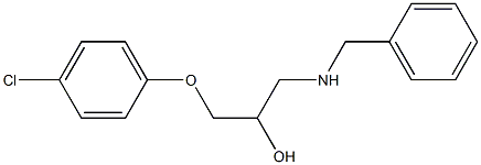 1-(ベンジルアミノ)-3-(4-クロロフェノキシ)-2-プロパノール 化学構造式