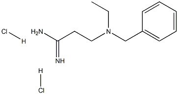 3-(Benzyl-ethyl-amino)-propionamidine 2HCl,,结构式