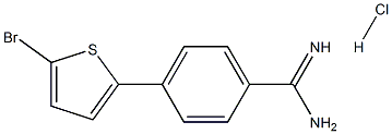 4-(5-Bromo-thiophen-2-yl)-benzamidine HCl,,结构式