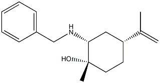 trans-2-Benzylamino-4(R )-isopropenyl-1-methyl-cyclohexanol,,结构式
