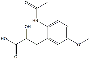 3-(2-ACETAMIDO-5-METHOXYPHENYL)-2-HYDROXYPROPANOIC ACID,,结构式