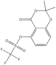 2,2-DIMETHYL-4-OXO-4H-BENZO[D][1,3]DIOXIN-5-YL TRIFLUOROMETHANESULFONATE 结构式