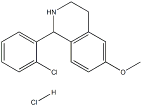 6-METHOXY-1-(2-CHLOROPHENYL)-1,2,3,4-TETRAHYDROISOQUINOLINE HYDROCHLORIDE Structure