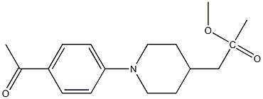 [1-(4-ACETYL-PHENYL)-PIPERIDIN-4-YL]-1,1-DIMETHYLACETIC ACID Structure