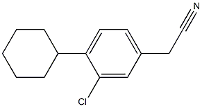 3-CHLORO-4-CYCLOHEXYLPHENYLACETONITRILE Structure