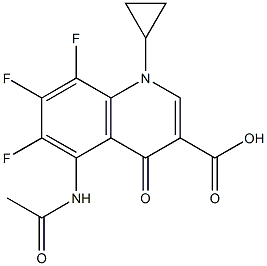 5-(ACETYLAMINO)-1-CYCLOPROPYL-6,7,8,-TRIFLUOOR-4(1H)-OXOQUINOLINE-3-CARBOXYLIC ACID Structure