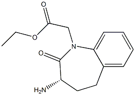ETHYL(3S)-3-AMINO-2,3,4,5-TETRAHYDRO-1H-[1]BENZAZEPIN-2-ONE-1-ACETATE Struktur