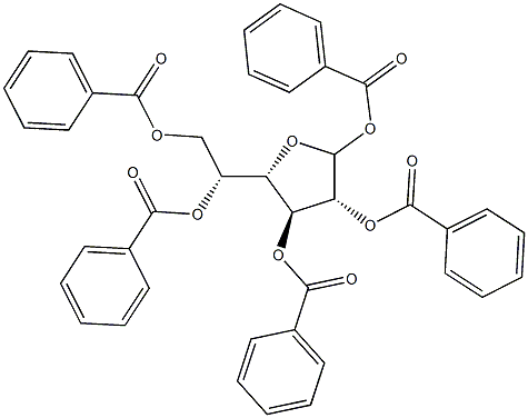 1,2,3,5,6-PENTA-O-BENZOYL-ALPHA,BETA-GALACTOFURANOSE 结构式