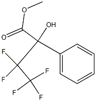 3,3,4,4-PENTAFLUORO-2-HYDROXY-2-PHENYLBUTYRIC ACID METHYL ESTER 化学構造式