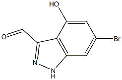 6-BROMO-4-HYDROXYINDAZOLE-3-CARBOXYALDEHYDE,,结构式