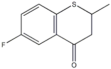 6-FLUORO-2-METHYLTHIOCHROMAN-4-ONE 化学構造式