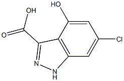 6-CHLORO-4-HYDROXYINDAZOLE-3-CARBOXYLIC ACID,,结构式
