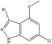 6-CHLORO-4-METHOXY-3-BROMOINDAZOLE Structure