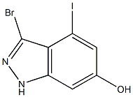 4-IODO-6-HYDROXY-3-BROMOINDAZOLE 结构式