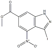 3-IODO-4-NITROINDAZOLE-6-CARBOXYLIC ACID METHYL ESTER 结构式