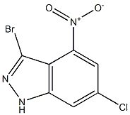 3-BROMO-6-CHLORO-4-NITROINDAZOLE,,结构式