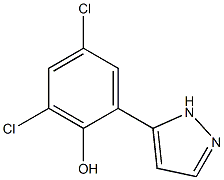 5-(3,5-DICHLORO-2-HYDROXYPHENYL)PYRAZOLE,,结构式