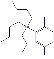 3-FLUORO-6-METHYL(TRI-N-BUTYLSTANNYL)BENZENE 化学構造式
