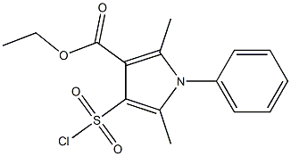 ETHYL 3-CHLOROSULFONYL-2,5-DIMETHYL-1-PHENYLPYRROLE-4-CARBOXYLATE Structure