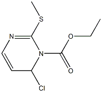 ETHYL 4-CHLORO-2-METHYLTHIOPYRIMIDINE-N 5-CARBOXYLATE Struktur