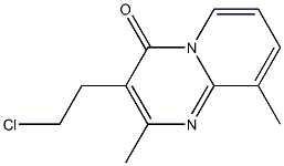 3-(2-CHLORO-ETHYL)-2,9-DIMETHYL-PYRIDO[1,2-A]PYRIMIDIN-4-ONE 化学構造式