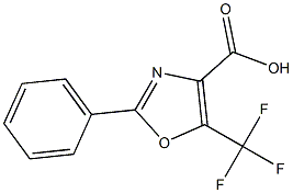 2-phenyl-5-(trifluoromethyl)-1,3-oxazole-4-carboxylic acid,,结构式