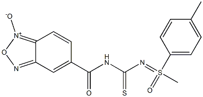 5-{[({[1-methyl-1-(4-methylphenyl)-1-oxo-lambda~6~-sulfanylidene]amino}carbothioyl)amino]carbonyl}-2,1,3-benzoxadiazol-1-ium-1-olate Structure