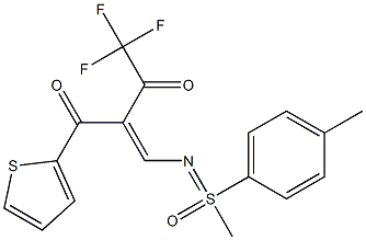 4,4,4-trifluoro-2-({[1-methyl-1-(4-methylphenyl)-1-oxo-lambda~6~-sulfanylidene]amino}methylidene)-1-(2-thienyl)butane-1,3-dione