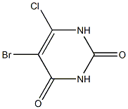 5-bromo-6-chloro-1H-pyrimidine-2,4-dione 化学構造式