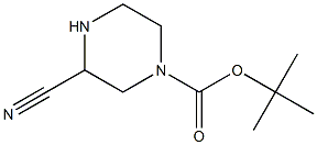 3-Cyano-piperazine-1-carboxylic acid tert-butyl ester Structure