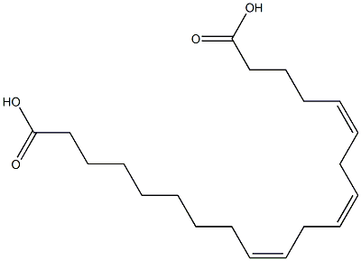 5(Z),8(Z),11(Z)-EICOSATRIEN-1,20-DIOIC ACID Structure