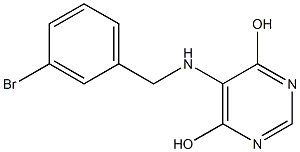 4,6-二羟基-5-(间溴苄基)嘧啶胺,,结构式