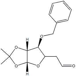 2-((3AR,6S,6AR)-6-(BENZYLOXY)-TETRAHYDRO-2,2-DIMETHYLFURO[2,3-D][1,3]DIOXOL-5-YL)ACETALDEHYDE 化学構造式