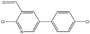 2-chloro-5-(4-chlorophenyl)pyridine-3-carbaldehyde 结构式