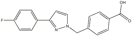 4-((3-(4-fluorophenyl)-1H-pyrazol-1-yl)methyl)benzoic acid 结构式