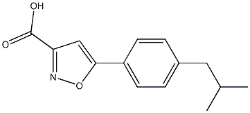 5-(4-isobutylphenyl)isoxazole-3-carboxylic acid Structure