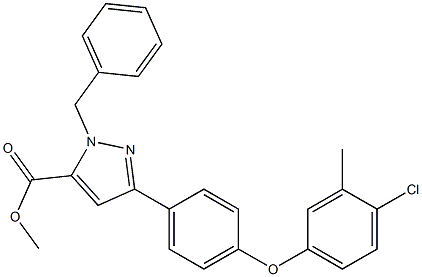 methyl 3-(4-(4-chloro-3-methylphenoxy)phenyl)-1-benzyl-1H-pyrazole-5-carboxylate