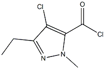 4氯-3-乙基-1-甲基吡唑-5-甲酰氯 结构式