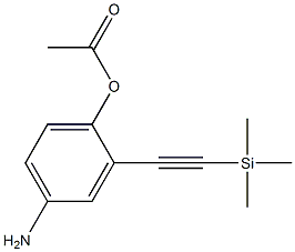 4-Amino-2-((trimethylsilyl)ethynyl)phenyl acetate Structure