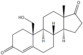 19-HYDROXY-ANDROSTA-4-ENE-3,17-DIONE 化学構造式