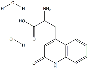 4-QUINOLINEPROPANOIC ACID,A-AMINO-1,2-DIHYDRO-2-OXO,HCL,MONOHYDRATE Structure