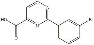 2-(3-BROMOPHENYL)PYRIMIDINE-4-CARBOXYLIC ACID,1315362-22-1,结构式