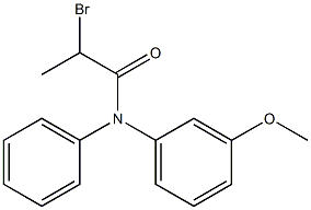 2-BROMO-N-(3-METHOXYPHENYL)-N-PHENYLPROPANAMIDE,,结构式