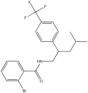 2-BROMO-N-{4-METHYL-2-[4-(TRIFLUOROMETHYL)PHENYL]PENTYL}BENZAMIDE 化学構造式