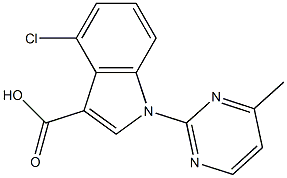 4-CHLORO-1-(4-METHYLPYRIMIDIN-2-YL)-1H-INDOLE-3-CARBOXYLIC ACID Structure